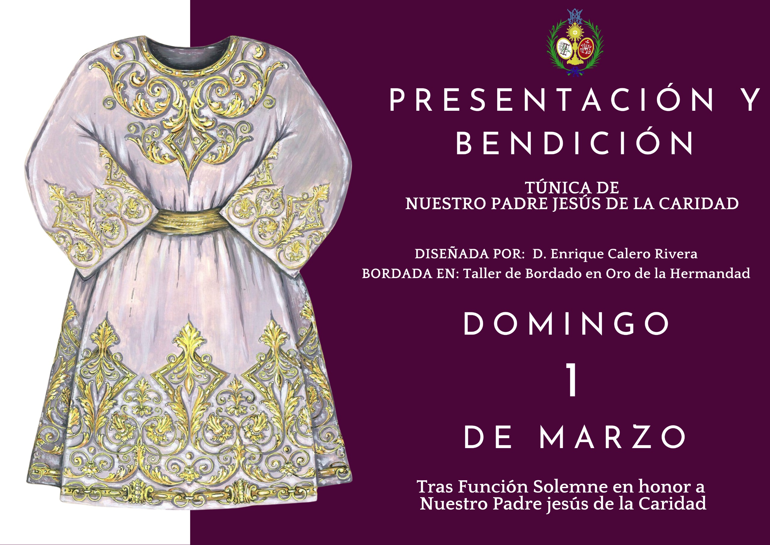 BENDICIÓN NUEVA TÚNICA NUESTRO PADRE JESÚS DE LA CARIDAD ESTRENOS