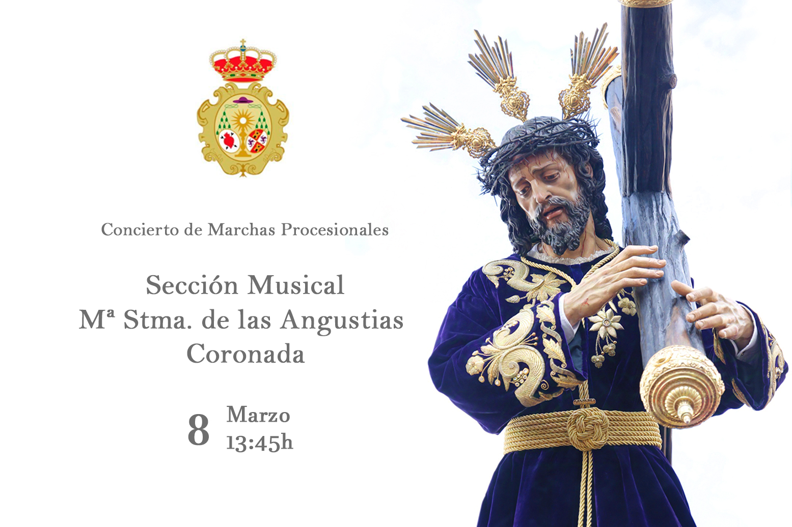 CONCIERTO SECCIÓN MUSICAL MARÍA SANTÍSIMA DE LAS ANGUSTIAS CORONADA HERMANDAD
