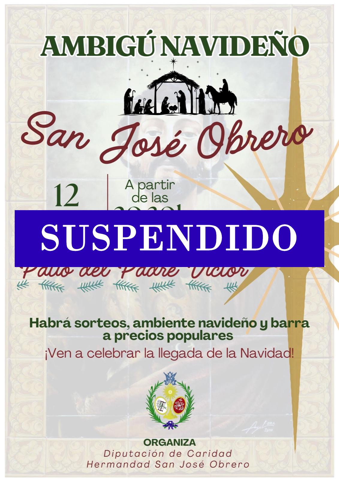 SUSPENDIDO AMBIGÚ NAVIDEÑO CARIDAD